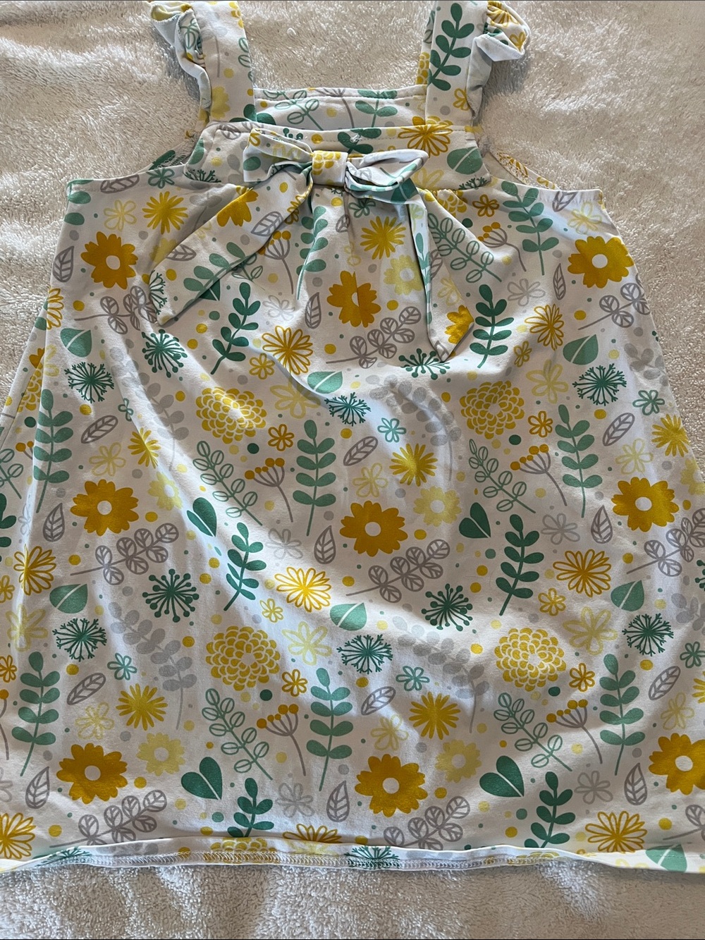 Girls Floral Bow-Front White Summer Skirt